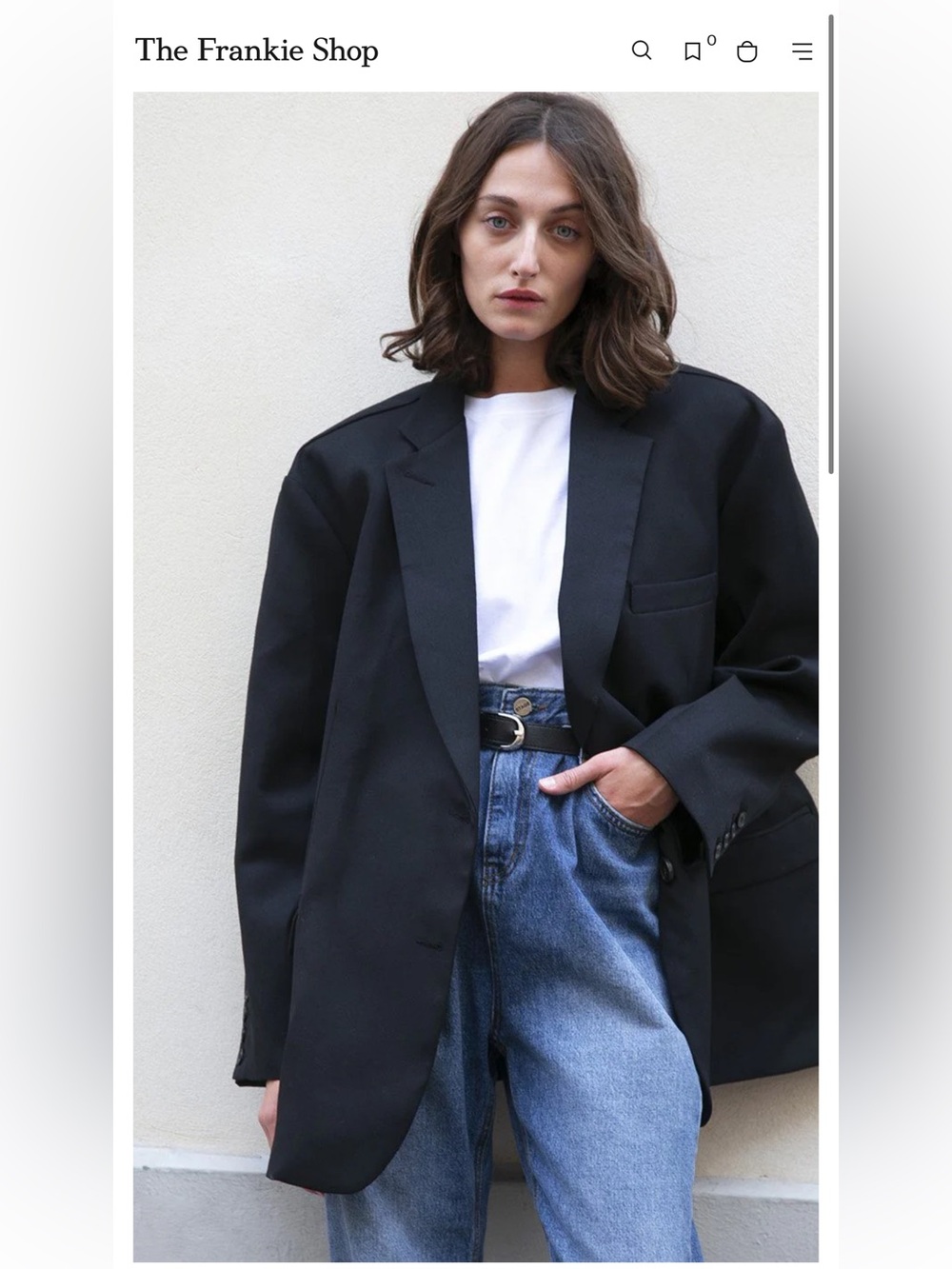 Frankie Shop Black Oversized Blazer Jacket - Women boyfriend